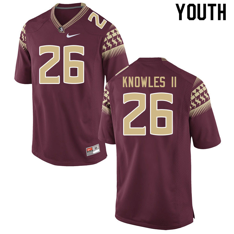 Youth #26 Kevin Knowles II Florida State Seminoles College Football Jerseys Sale-Garnet - Click Image to Close